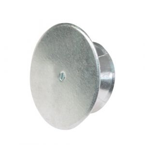 Kamino-Flam Bouchon Cheminée Perforé, Tampon Isolé en Acier Aluminié à Chaud, Ø 160 mm, Argenté