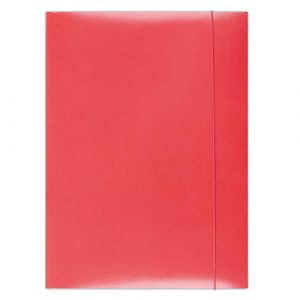 Office Products 21191131-05 Chemise cartonnée avec élastique, A4, grammage 300 g/m², 3 rabats rouge