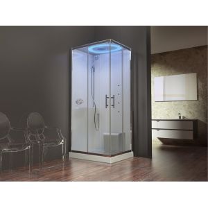 Image de Novellini Cabine Eon A100x80 Hydromassage Gauche Mitigeur Thermostatique Receveur 11.5 cm -