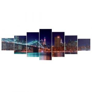 Toile de d&eacute;coration murale T375 7 parties 140x50cm New York