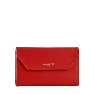 Lancaster Portefeuille Constance en cuir Rouge