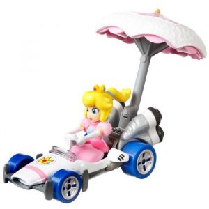 Mattel Die-Cast Mario Kart Princess Peach in B-Dasher Kart with Peach Parasol Glider