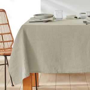 Nappe lin lavé, Victorine Vert T Taille 170X300 cm;170X170 cm;170x250 cm;170x350 cm
