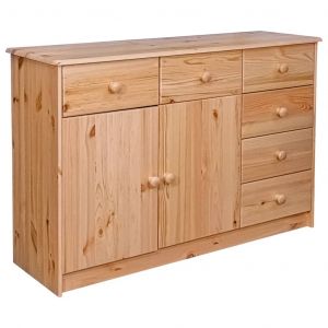 Image de VidaXL Buffet 6 tiroirs 113x35x73 cm Bois de pin massif