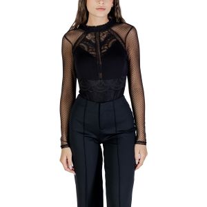 Morgan T-shirt manches longues &agrave; plumetis noir femme - Taille S