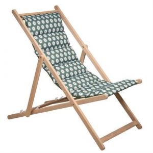 Jardin prive Transat Chilienne matelassée Prairie structure en bois massif