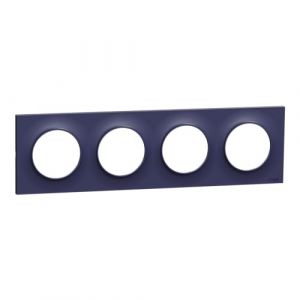 Schneider Electric Odace Styl, plaque Cobalt 4 postes horiz./vert. entraxe 71mm - S550708