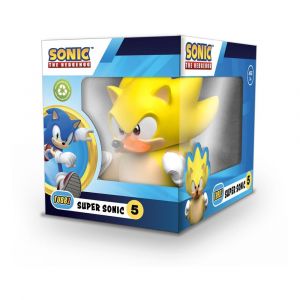 Numskull Games TUBBZ Figurine de Canard en Caoutchouc Vinyle Super Sonic édition en boîte – Produit Officiel Sonic The Hedgehog – TV, Films et Jeux vidéo