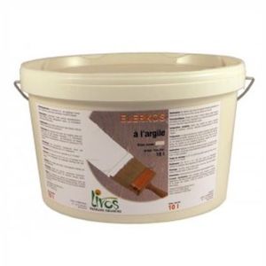 Livos 5L-blanc crème-Peinture naturelle à l'argile murs intérieur Elerkos 1L/6m2