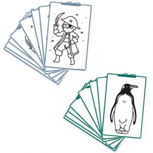 Kidywolf Recharge KIDYDRAW-MINI Thème : Pirates Princesses et Animaux Sauvages