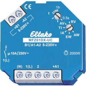 Eltako Relais temporisé MFZ61DX-UC 61100604 multifonction 230 V Plage temporelle: 0.5 s - 1 h 1 NO (T) 1 pc(s)