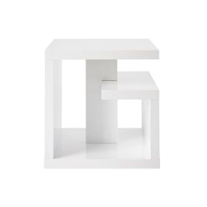 Image de Miliboo Table d'appoint design laquée blanche HALTON