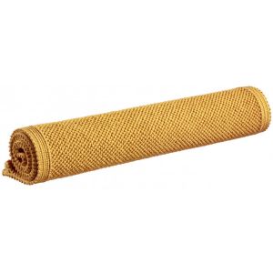 Vivaraise Tapis de bain uni en coton jaune 54x110