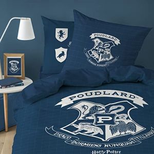 Cti Parure de lit imprimée 100% coton, HARRY POTTER PREPPY 140x200 cm