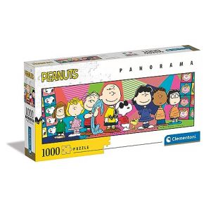 Clementoni Peanuts Panorama Peanuts-1000 Pièces-Puzzle, Divertissement pour Adultes-Fabriqué en Italie, 39805