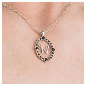 Chaks COLLIER FANTAISIE GOTHIQUE PENDENTIF MERCREDI Noir - Accessoire de déguisement bijou fantaisie