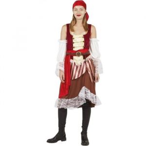 Ptit Clown Déguisement adulte femme en pirate avec une jolie robe S/M (x1) REF/21071