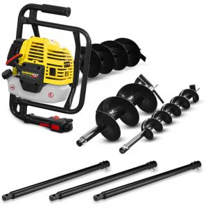 Gardeo Pro Tarière thermique 52CC + 3 mèches et 3 extensions