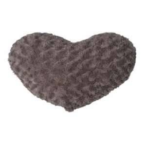 Image de Coussin Coeur "Bouclée" 28x36cm Taupe