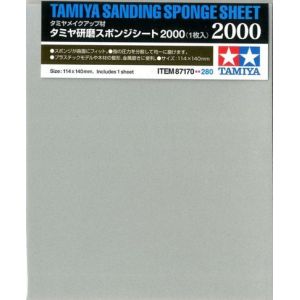 Tamiya 300087170 – éponge de ponçage Grain 2000, 114 x 140 mm