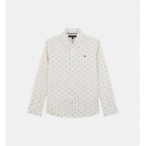 Tommy Hilfiger Chemise imprim&eacute; embl&eacute;matique coton Blanc - Couleur Blanc - Taille 16-20 ans