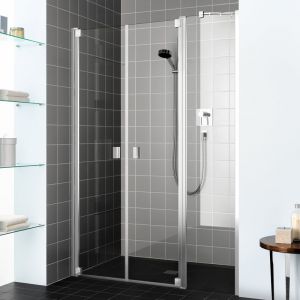 Kermi Raya Porte battante, avec élément fixe, pour niche, pour paroi latérale, RAPFL12320VPK, RAPFL