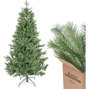Salcar Nordmann - Sapin de No&euml;l Artificiel de qualit&eacute; sup&eacute;rieure - 90% poly&eacute;thyl&egrave;ne - Moul&eacute; par Injection - avec syst&egrave;me de Pliage Rapide, 180 cm