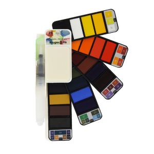 Aquarelle Boîte éventail 25 couleurs - Rougier&Plé