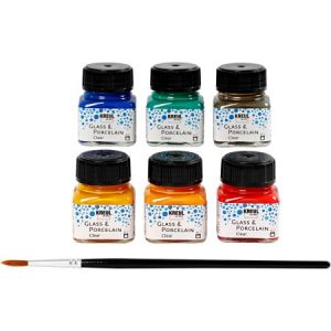 C.Kreul Peinture pour verre et porcelaine Clear, set 6 x 20 ml