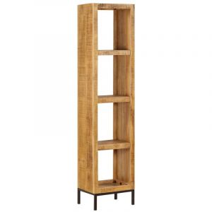 Étagère armoire meuble design bibliot que 175 cm bois de manguier solide Bois