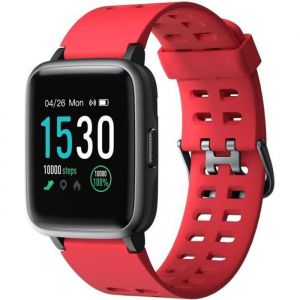 Image de YAMAY Montre Connectée Bluetooth Femmes Sport Montre Intelligente Etanc Tracker d'Activité Sommeil Cardio pour Android iOS Rouge