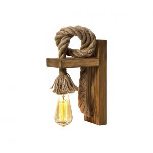 Cotecosy Applique en bois de sapin KARATAS - Fait à la main - H.30 cm - Naturel foncé