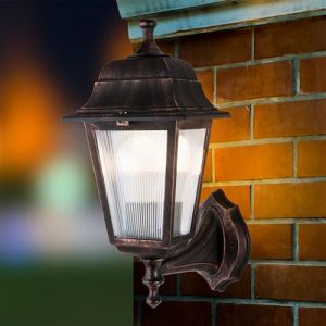 L inaire extérieur Huddersfield mural 35 cm E27 cuivre brossé [ Lux pro