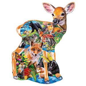 Master pieces Puzzle 500 pièces : Contours - Puzzle en forme de faon Friends