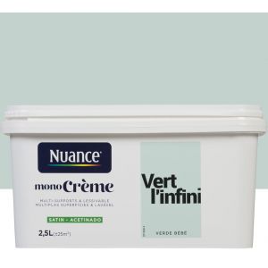 Image de Nuance Peinture MonoCrème Vert l'infini Satin 2.5L