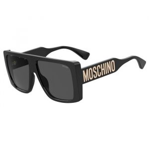 Moschino Femme MOS119/S 807/IR Lunettes de soleil Acétate Noir Gris Carré