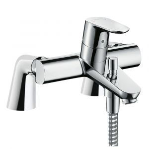 Hansgrohe Mitigeur baignoire mécanique Focus C2 chromé avec colonnettes