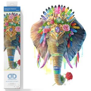 Diamond Dotz DD11.002 - Kit de peinture diamant 5D - Motif éléphant - Avec 13 596 diamants - 41 x 51 cm - Kit de bricolage complet pour adultes et enfants à partir de 8 ans