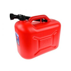 Image de Geko Jerrican essence en plastique avec bec verseur Rouge 20 l - Rouge