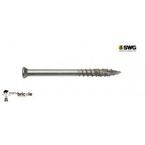 SWG Vis inox autoforeuse -- 5,5 X 60 + 2 embouts +1 porte embout OFFERT boite de 200