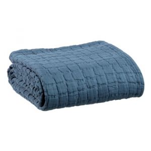 Vivaraise Plaids, jet&eacute;s STONEWASH SWAMI Bleu - Taille 130x200 cm