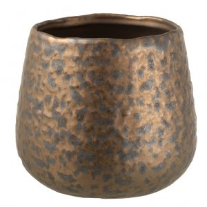 Jolipa Cache pot en céramique cuivrée 14 cm