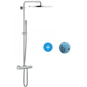 Grohe Pack Rainshower System 400 Colonne de douche thermostatique + IPS WashBall (27174001*)