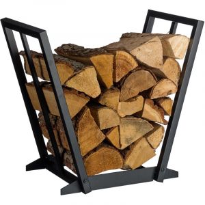 Relaxdays HWD &Eacute;tag&egrave;re &agrave; b&ucirc;ches en m&eacute;tal Noir 55,5 x 62 x 35 cm