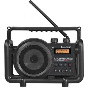 PerfectPro Radio de chantier dab+ dbox2 aux, bluetooth protégé contre les projections d'eau, étanche à la poussière, rés