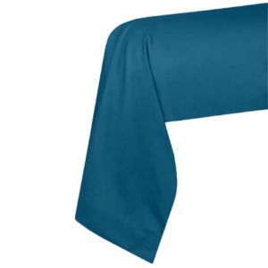 LOVELY CASA Taie de traversin -Taille 45x185 cm - 100% Coton certifié Oeko-Tex - Excellente qualité - Couleur Pétrole -Modèle Eden - Linge de Lit pour Maison - Doux et Confortable - Unisexe - Mixte