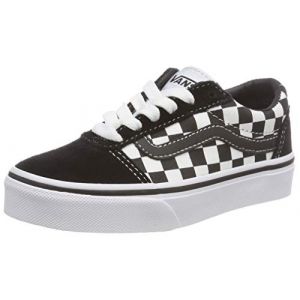 Vans Ward - Basekets BasseMixte Enfant - Noir (Checker/Black/True White Pvj) - 30 EU