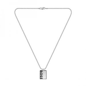 Image de Boss Effect Collier pour Homme en Acier Argent