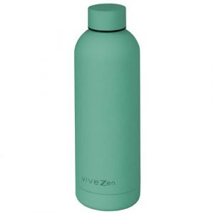 Bouteille, gourde isotherme chaud ou froid en acier inoxydable, réutilisable - 500 ml - Vert - Vivezen