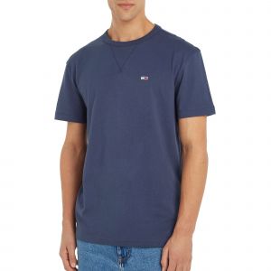 Tommy Hilfiger T-shirt droit coton drapeau Bleu Tommy Jeans - Couleur Bleu - Taille L